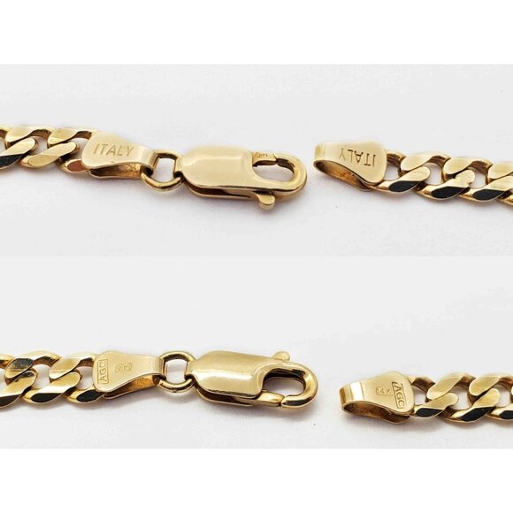 AGC 4.7mm Wide Figaro Bracelet 14k Gold - Picture 5 of 5